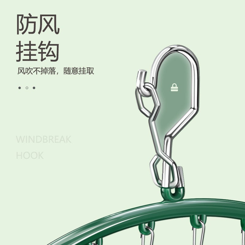 Stainless Steel Drying Hosiery Clip Drying Rack Multi-Clip Balcony Windproof Multi-Functional Drying Underwear Socks Clip Home Hanging Clothes - Image 4